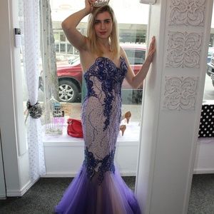 Terani couture size 2 mermaid pageant prom